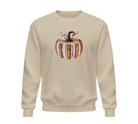 Be Buz Sweat-shirt d'Halloween en forme de citrouille d'automne - Pull à col rond d'automne pour homme et femme - Saison effrayante, sable, M