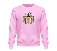 Be Buz Sweat-shirt d'Halloween en forme de citrouille d'automne - Pull à col rond d'automne pour homme et femme - Saison effrayante, rose, S