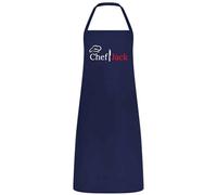 Be Buz Tablier de chef personnalisé imprimé multicolore avec nom - Tablier de cuisine pour homme et femme - Cadeau pour chef cuisinier à domicile, anniversaire, bleu marine, taille unique