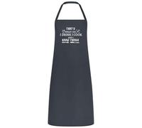 Be Buz Tablier humoristique multicolore pour barbecue et cuisine avec inscription « That's What I Do I Drink and I Cook » - Cadeau pour elle ou lui, charbon, taille unique
