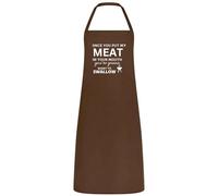 Be Buz Tablier multicolore « Once You Put My Meat in Your Mouth » - Unisexe Chef, Serveur, Serveuse Cadeau pour elle, Lui, Mariage, Barbecue, Cuisine, chocolat, taille unique