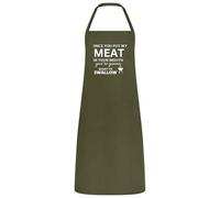 Be Buz Tablier multicolore « Once You Put My Meat in Your Mouth » - Unisexe Chef, Serveur, Serveuse Cadeau pour elle, Lui, Mariage, Barbecue, Cuisine, Olive foncé, taille unique