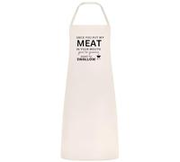Be Buz Tablier multicolore « Once You Put My Meat in Your Mouth » - Unisexe Chef, Serveur, Serveuse Cadeau pour elle, Lui, Mariage, Barbecue, Cuisine, naturel, taille unique