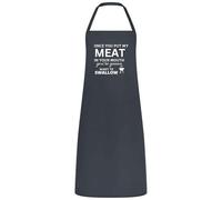 Be Buz Tablier multicolore « Once You Put My Meat in Your Mouth » - Unisexe Chef, Serveur, Serveuse Cadeau pour elle, Lui, Mariage, Barbecue, Cuisine, charbon, taille unique