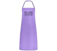 Be Buz Tablier unisexe multicolore avec inscription « Don't Worry I Can do this I watched A YouTube Video » - Cadeau pour elle ou lui - Pour mariage, barbecue, cuisine, Lavande numérique, taille