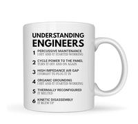 Be Buz Tasse à café humoristique ingénieur - Termes techniques d'ingénierie - Tasse à thé en céramique pour ingénieurs logiciels civils et mécaniques, tasse blanche de 325 ml