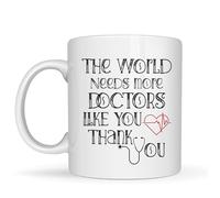 Be Buz The World Needs More Doctors Like You Tasse à café en céramique 325 ml Cadeau de reconnaissance des médecins pour femmes, hommes et infirmières (blanc)