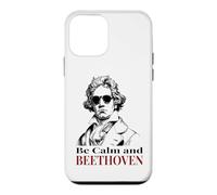Be Calm and Beethoven Jeu de Mots Amusant de Musique Classique Coque pour iPhone 12 Mini