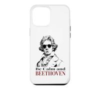 Be Calm and Beethoven Jeu de Mots Amusant de Musique Classique Coque pour iPhone 12 Pro Max