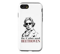 Be Calm and Beethoven Jeu de Mots Amusant de Musique Classique Coque pour iPhone SE (2020) / 7/8