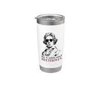 Be Calm and Beethoven Jeu de mots amusant de musique classique Gobelet isotherme en acier inoxydable double paroi
