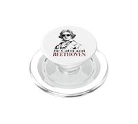 Be Calm and Beethoven Jeu de Mots Amusant de Musique Classique PopSockets PopGrip pour MagSafe