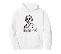 Be Calm and Beethoven Jeu de Mots Amusant de Musique Classique Sweat à Capuche