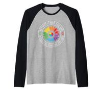 Be Careful Who You Hate Rainbow Sunflower Gay LGBT Pride Manche Raglan