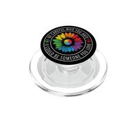 Be Careful Who You Hate Rainbow Sunflower Gay LGBT Pride PopSockets PopGrip pour MagSafe