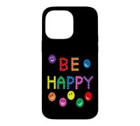 Be Colorful Smile Happy Faces Positive Vibes Rainbow Humeur Coque pour iPhone 14 Pro Max