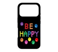 Be Colorful Smile Happy Faces Positive Vibes Rainbow Humeur Coque pour iPhone 17 Pro