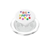 Be Colorful Smile Happy Faces Positive Vibes Rainbow Humeur PopSockets PopGrip pour MagSafe