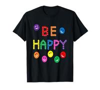 Be Colorful Smile Happy Faces Positive Vibes Rainbow Humeur T-Shirt