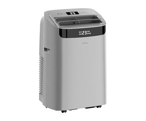 BE COOL Climatiseur mobile 12000 BTU avec chauffage et Wi-Fi, silencieux grâce à l'onduleur, climatiseur mobile 4 en 1 avec déshumidificateur et ventilateur, pour pièces jusqu'à 42 m², gris