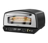 BE COOL Four à pizza multifonction avec pierre à pizza, 33 cm - 2000 W, 450 °, pizza napolitaine, 6 programmes, 4 fonctions, écran tactile, LED, chaleur supérieure et basse, cuisson, grill, rôtir