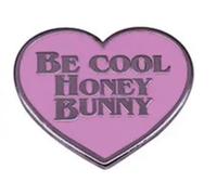 Be Cool Honey Bunny Pumpkin Diner Scene Hostage Gunpoint Jules Pulp Fiction 90s Classic Movie Tarantino Badge en émail 3,2 cm, 1.25 Inches, Émail, émail
