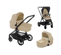 Be Cool Kombo, Poussette Bébé 2 en 1 avec Nacelle Rigide Réglable en Hauteur et Siège Réversible, Pliage Automatique à Une Main, de la Naissance à 22 kg, Beige