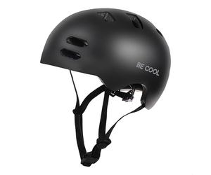 Be Cool Schutzhelm Kinder Casque de vélo pour Enfant Jeunesse Unisexe, Noir, s