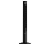 Be Cool Ventilateur tour - Ventilateur tour efficace pour intérieur - 3 vitesses - Fonction de purification de l'air - Silencieux - 121 cm - Noir