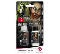 Be-Creative Maquillage pour Halloween Tatouage Prothèse pour plaie du cou Morsure Slash Blood (latex et sang)