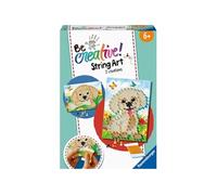 Ravensburger – Tableau en fil tendu Be Creative String Art Midi Chiens – Dès 6 ans – 18243