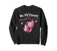 Be Different Flamant rose suspendu sur un arbre avec chauve-souris homme femme Sweatshirt