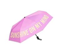 Be Famous Parapluie de poche compact avec housse de protection, léger et durable en polyester recy mballage cadeau inclus, Rose Sunshine on my Mind, 97 cm Durchmesser geöffnet