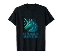 Be Fearless Be Fearless Pierre précieuse Licorne à facettes Saphir émeraude T-Shirt