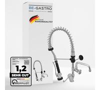 BE-GASTRO I Profi Premium Douchette de vaisselle professionnelle avec robinet, robinet industriel, douchette industriel, mitigeur et poignée longue ergonomique I Douchette gastronomique(70 cm)