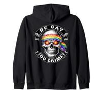 BE Gay DO Crime Crâne Queer Punk Queercore Drapeau Fierté Sweat à Capuche