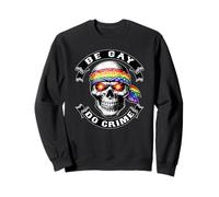 BE Gay DO Crime Crâne Queer Punk Queercore Drapeau Fierté Sweatshirt