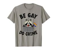 Be Gay Do Crime Drapeau de la fierté du Raton Laveur T-Shirt