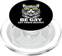 Be Gay Funny Cat Rainbow Lunettes de Soleil Pride Month Queer PopSockets PopGrip pour MagSafe