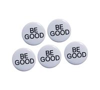 Be Good Lot de 5 pin's ronds en ABS pour sacs à dos et casquettes Accessoires de mode pour étudiants, One Size, Comme décrit