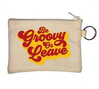 Be Groovy Or Leave Porte-monnaie classique Disco Pop Art Beige