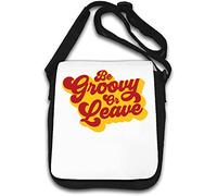 Be Groovy Or Leave Sac à bandoulière classique Disco Pop Art Blanc