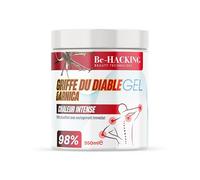 Be-HACKING Griffe du Diable & Gel Arnica 550ml Creme Chauffante Musculaire 98% Naturel, Gel Chauffant Musculaire Dos Cervicales Jambes, Massage et Relaxation Made in Italy