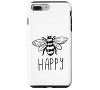 Be Happy Bee Happy Funny Save The Bees Honey Hive Honeycomb Coque pour iPhone 7 Plus/8 Plus