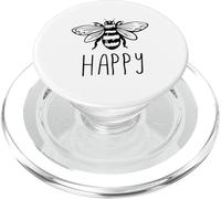 Be Happy Bee Happy Funny Save The Bees Honey Hive Honeycomb PopSockets PopGrip pour MagSafe