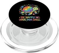 Be Happy in Your Own Shell Tortue de Sensibilisation à l'Autisme PopSockets PopGrip pour MagSafe