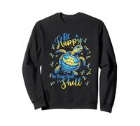 Be Happy in Your Own Shell Turtle Graphic Sweatshirt