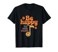 Be Happy Lettre musicale rétro années 70 T-Shirt