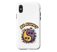 BE Happy - Zen - Ying Yang w Lunettes de Soleil & sourires Coque pour iPhone X/XS