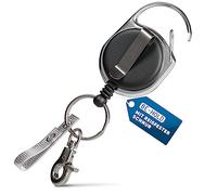 BE-HOLD Porte-clés yoyo, Porte-badge yoyo avec ressort renforcé et cordon résistant de avec clip de ceinture, anneau porte-clés et languette en textile renforcé